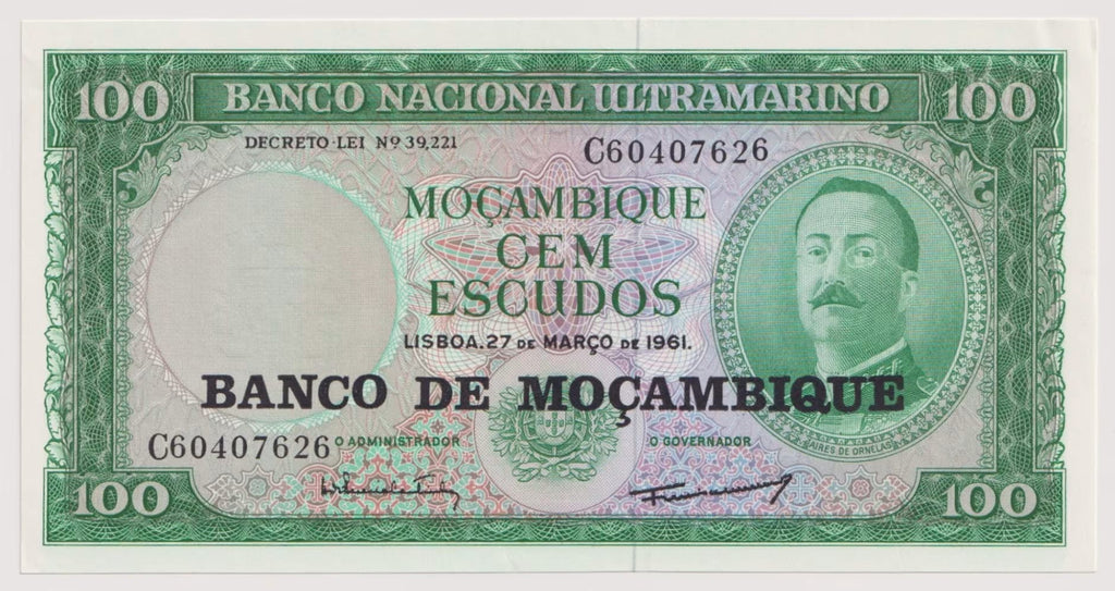 מוזמביק 100 אסקודו 1961 – Banco de Moçambique | Mozambique 100 Escudos
