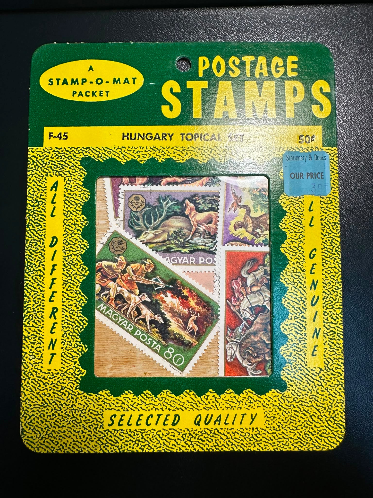 בולים הונגריה – סדרת ציד וחיות בר (Stamp-O-Mat) | Hungary Topical Hunting Set — Stamp-O-Mat Postage Stamps Packet