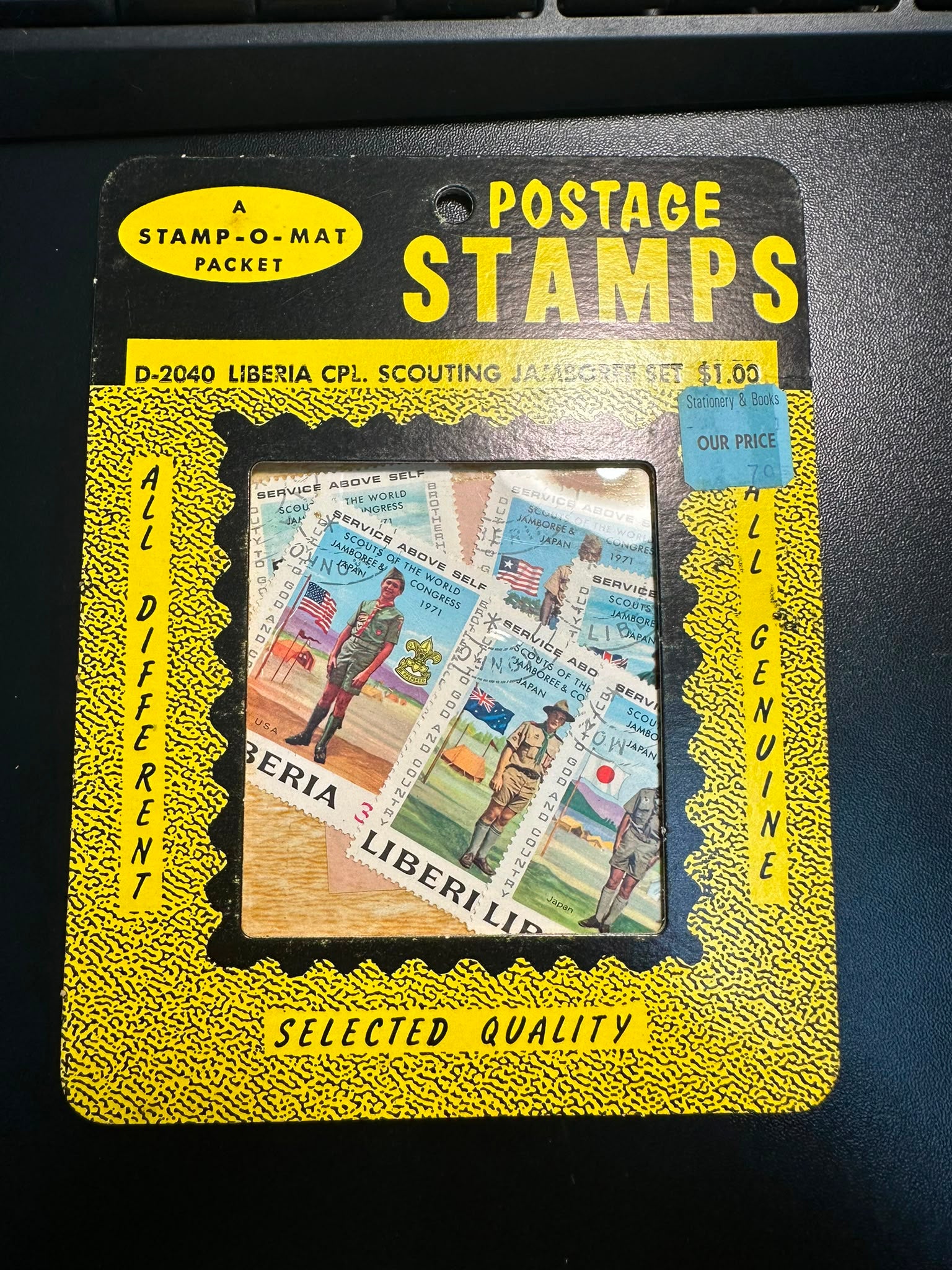 בולים ליבריה – ג'מבורי צופים עולמי מלא (א) (Stamp-O-Mat) | Liberia Complete Scouting Jamboree Set (A) — Stamp-O-Mat Postage Stamps Packet