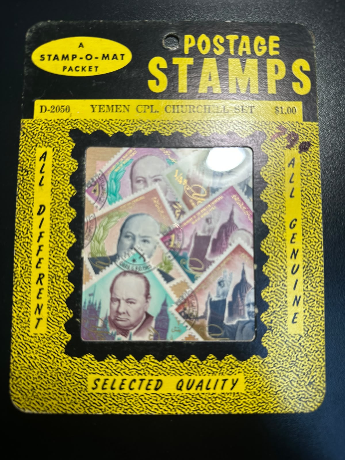 בולים תימן – סדרת צ'רצ'יל מלאה (Stamp-O-Mat) | Yemen Complete Churchill Set — Stamp-O-Mat Postage Stamps Packet