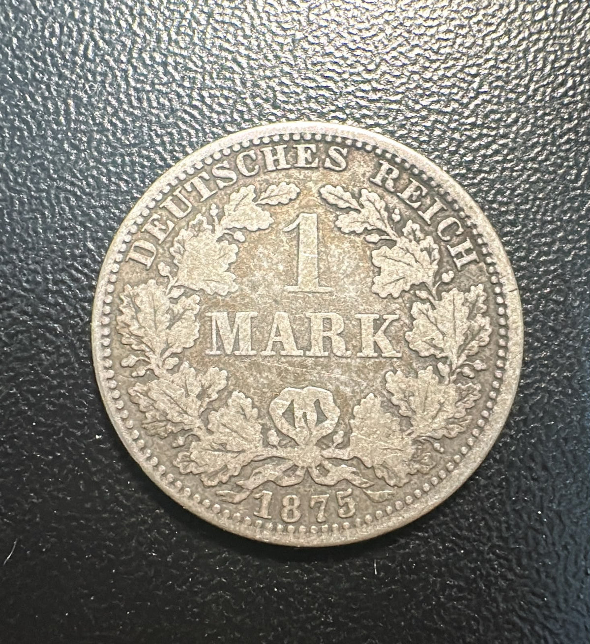 גרמניה 1875 A – 1 מארק, מטבע כסף 900, מטבעת ברלין | German Empire 1875-A – 1 Mark Silver .900 Coin – Berlin Mint
