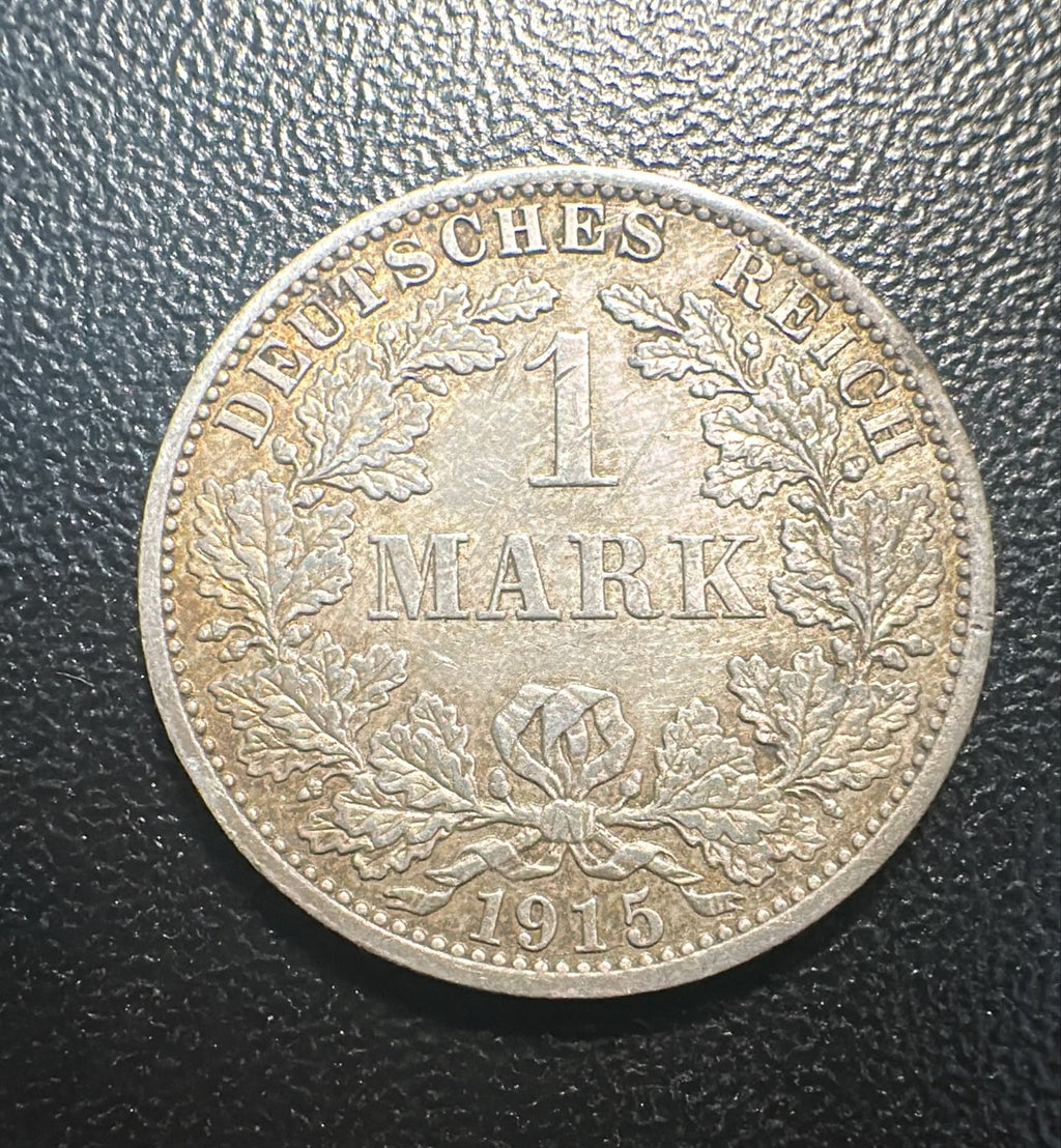 גרמניה 1915 A – 1 מארק, מטבע כסף 900, מטבעת ברלין | German Empire 1915-A – 1 Mark Silver .900 Coin – Berlin Mint