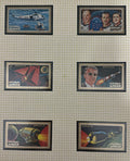 עג'מאן 1971 – סדרה מלאה 6 בולי Apollo 15, פון בראון וצוות המשימה | Ajman 1971 – Complete Set of 6 Apollo 15 Space Stamps – von Braun & Mission Crew