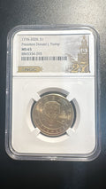 ארה״ב 2026 – דולר Donald J. Trump לציון 250 שנה לעצמאות, NGC MS65 | USA 2026 Donald J. Trump $1 – America 250 – NGC MS65