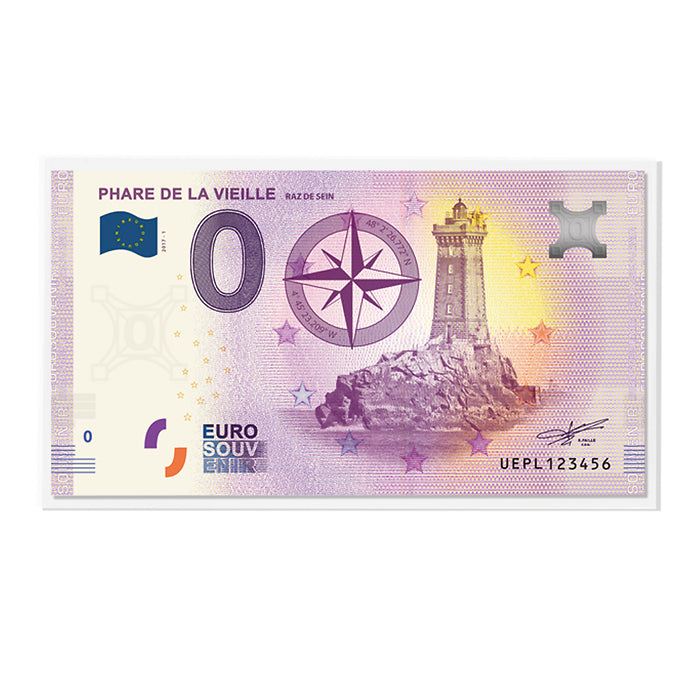 כיסוי הגנה לשטר Basic sleeves עבור שטרות ו “Euro Souvenir” notes, 140 x 80 מ"מ, חבילה של 50
