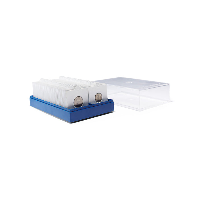 מארז פלסטיק ל100 הולדרים / KRbox plastic box for 100 coin holders, blue