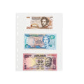 חבילה של 50 דפי שלישיות לשטרות שקוף Optima Easy plastic sheets with 3 horizontal pockets, PP, clear, pack of 50