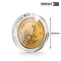 Ultra Perfect Fit קפסולות למטבעות עבור 1 oz. Krugerrand זהב (32,60 mm), חבילה של 10