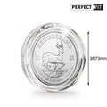 Ultra Perfect Fit קפסולות למטבעות עבור 1 oz. כסף 39 mm(e.g.Krugerrand, Britannia), חבילה 10